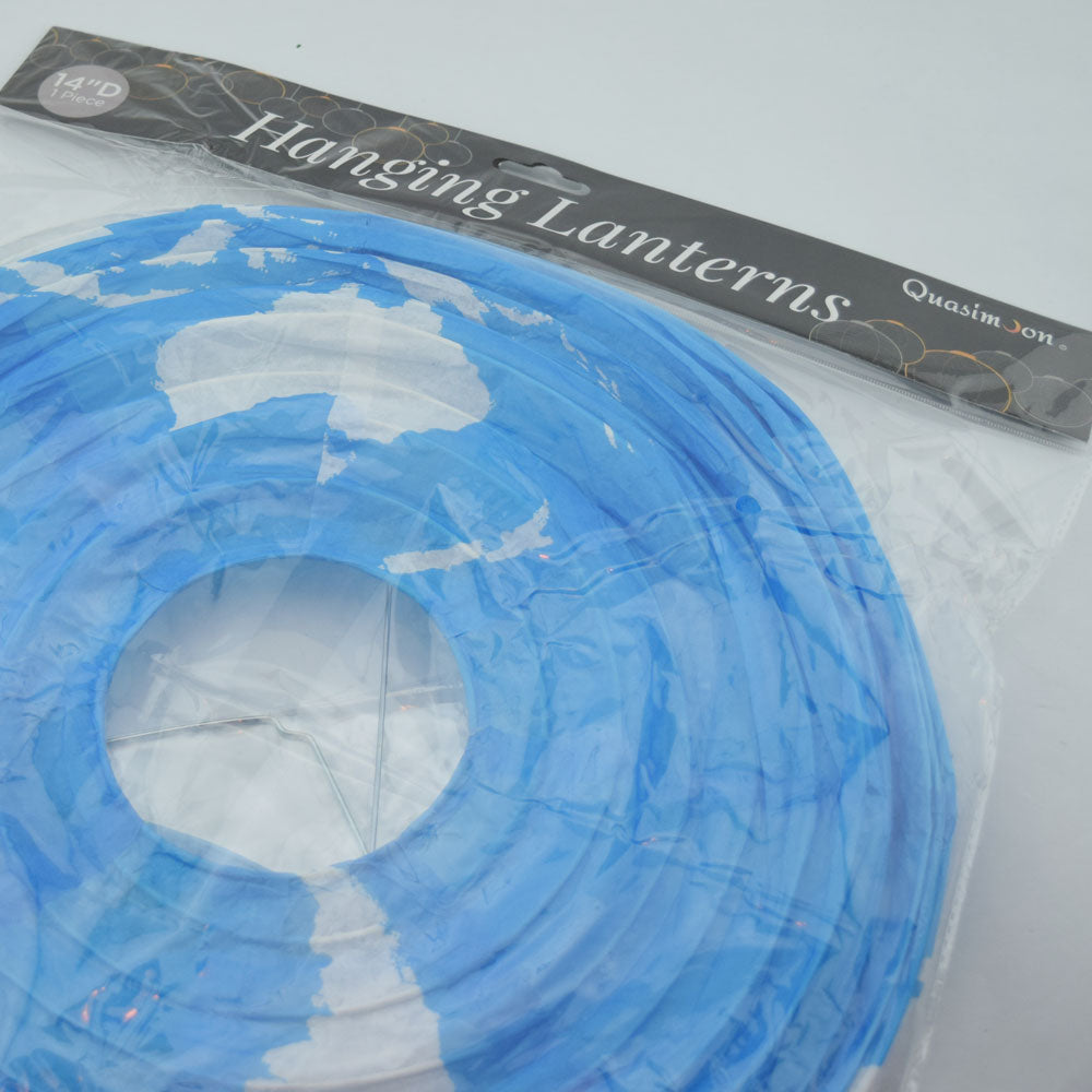 14" Greater Detailed World Earth Globe Paper Lantern Hanging Classroom & Party Decoration - PaperLanternStore.com - Paper Lanterns, Decor, Party Lights & More