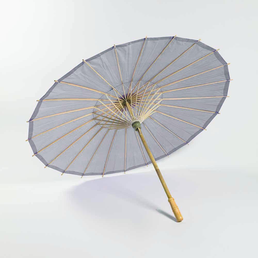 32&quot; Gray / Grey Paper Parasol Umbrella - PaperLanternStore.com - Paper Lanterns, Decor, Party Lights &amp; More