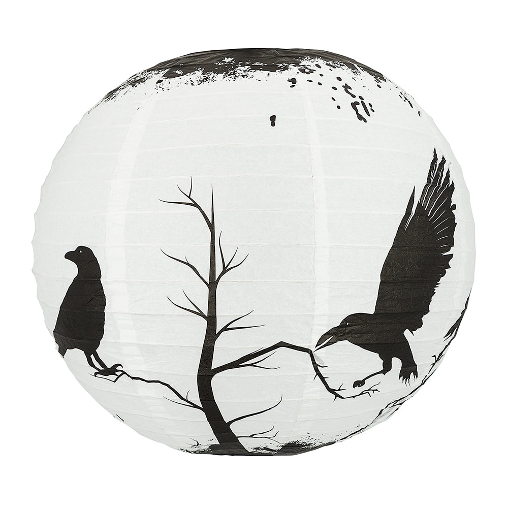 Halloween 12-Piece Black Crows Paper Lantern Party Pack Set, Assorted Hanging Decoration - PaperLanternStore.com - Paper Lanterns, Decor, Party Lights &amp; More