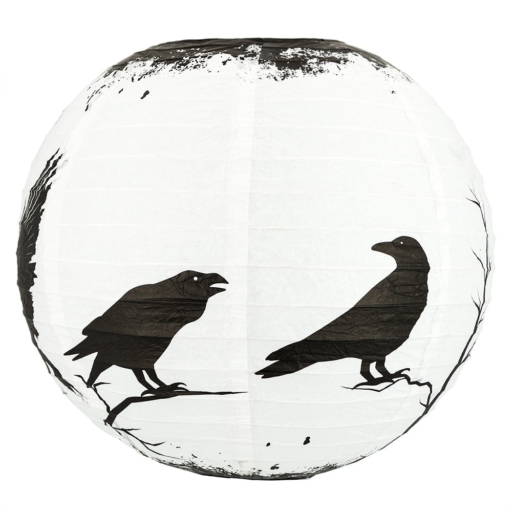Halloween 12-Piece Black Crows Paper Lantern Party Pack Set, Assorted Hanging Decoration - PaperLanternStore.com - Paper Lanterns, Decor, Party Lights &amp; More