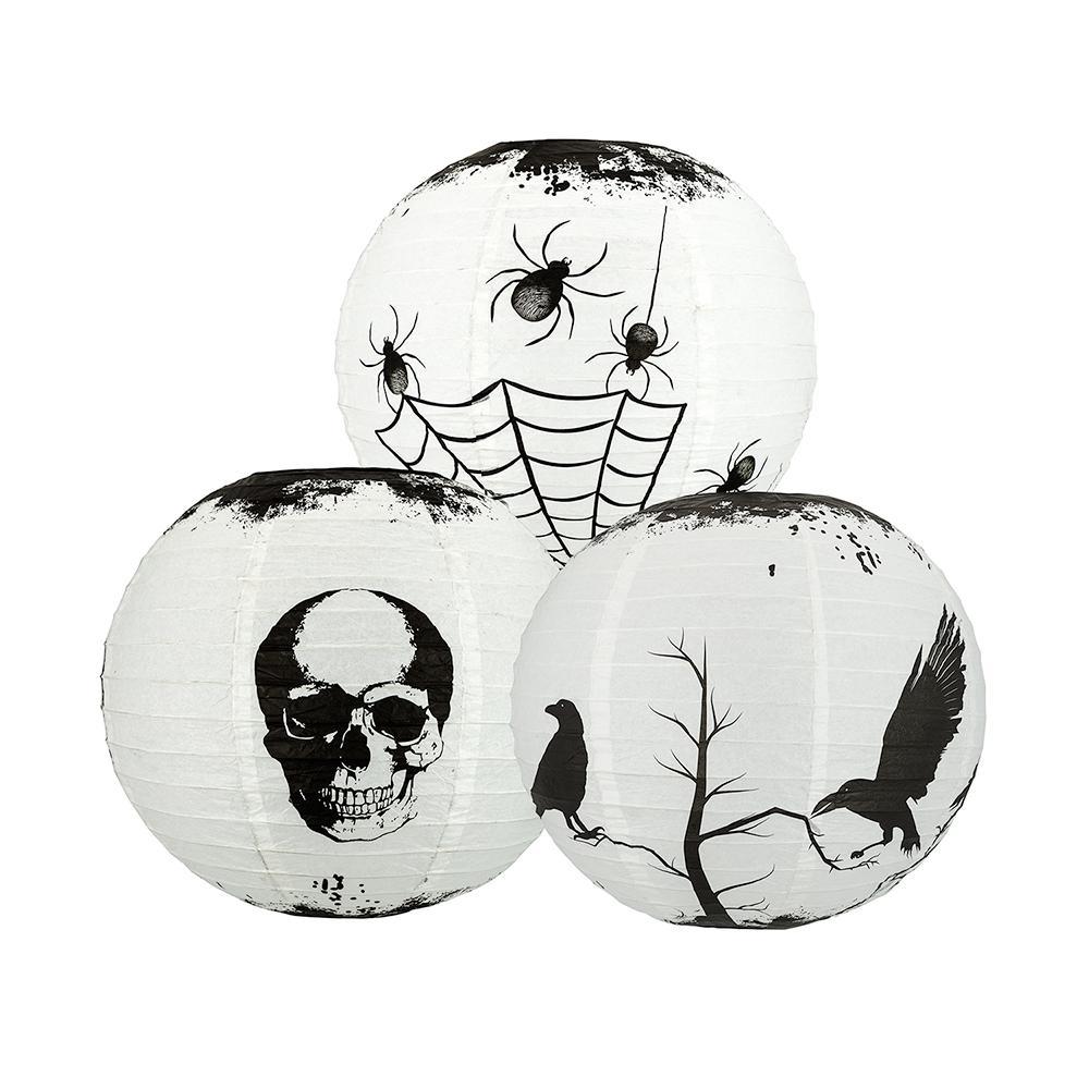 14" Halloween Dark Scary Stories COMBO 3-PACK Paper Lanterns, Hanging Decoration - PaperLanternStore.com - Paper Lanterns, Decor, Party Lights & More