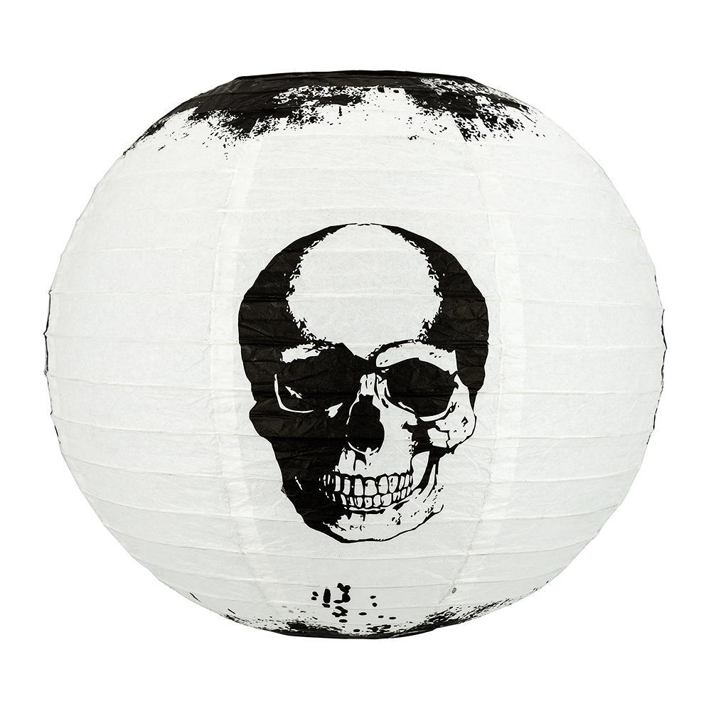 14&quot; Halloween Skull Skeleton Face Paper Lantern, Hanging Decoration - PaperLanternStore.com - Paper Lanterns, Decor, Party Lights &amp; More