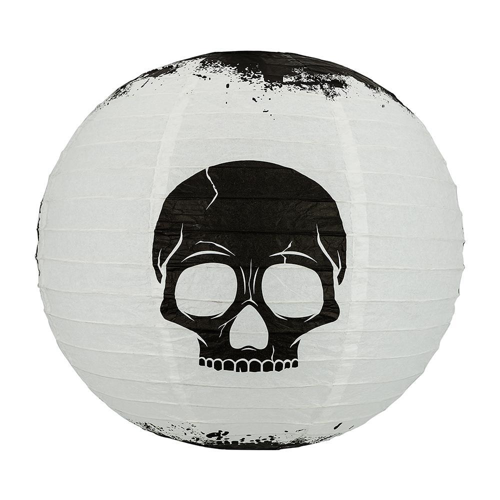 14&quot; Halloween Skull Skeleton Face Paper Lantern, Hanging Decoration - PaperLanternStore.com - Paper Lanterns, Decor, Party Lights &amp; More