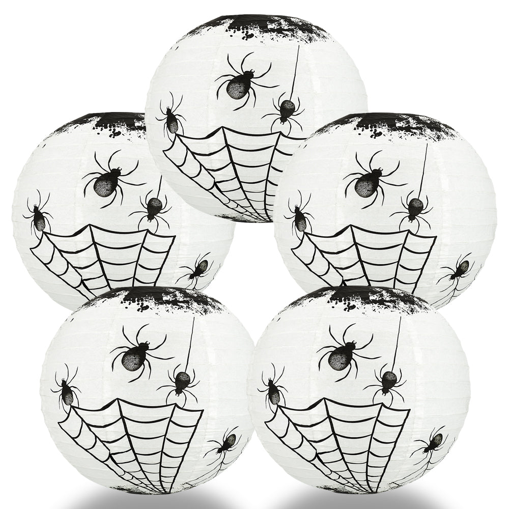 5 PACK | 14 Inch Halloween Spiders Spooky Bug Webs Paper Lantern, Hanging  Decoration - PaperLanternStore.com - Paper Lanterns, Decor, Party Lights \u0026  More, image size:1000x1000