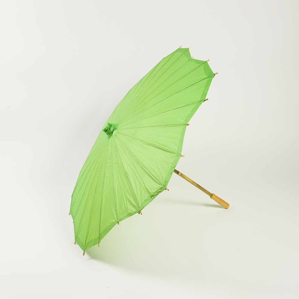 32&quot; Grass Greenery Paper Parasol Umbrella, Scallop Blossom Shaped - PaperLanternStore.com - Paper Lanterns, Decor, Party Lights &amp; More