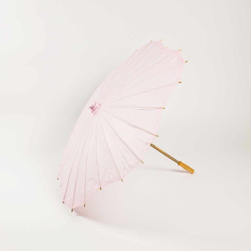 32&quot; Pink Paper Parasol Umbrella, Scallop Blossom Shaped - PaperLanternStore.com - Paper Lanterns, Decor, Party Lights &amp; More