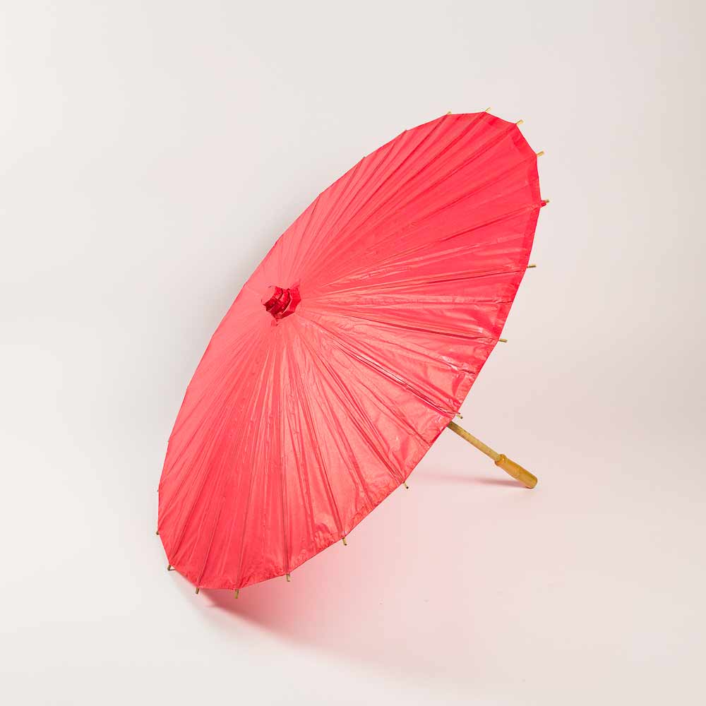 32&quot; Red Paper Parasol Umbrella - PaperLanternStore.com - Paper Lanterns, Decor, Party Lights &amp; More