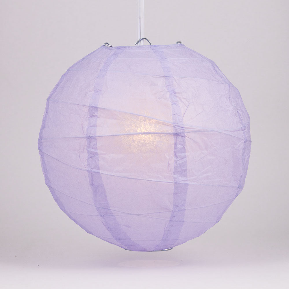 16&quot; Lavender Round Paper Lantern, Crisscross Ribbing, Chinese Hanging Wedding &amp; Party Decoration - PaperLanternStore.com - Paper Lanterns, Decor, Party Lights &amp; More