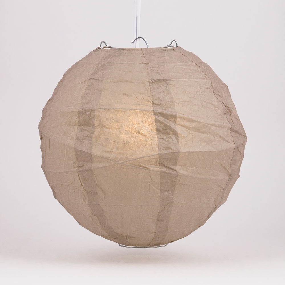 12&quot; Dusty Sand Rose Round Paper Lantern, Crisscross Ribbing, Chinese Hanging Wedding &amp; Party Decoration - PaperLanternStore.com - Paper Lanterns, Decor, Party Lights &amp; More