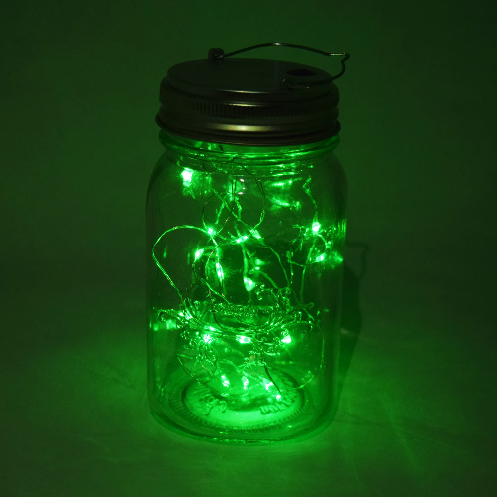 Fantado Wide Mouth Clear Mason Jar Light w/ Hanging Green Fairy LED Kit - PaperLanternStore.com - Paper Lanterns, Decor, Party Lights &amp; More