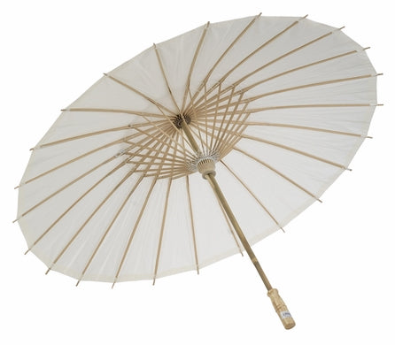 BULK PACK (6) 32&quot; Beige / Ivory Paper Parasol Umbrellas - PaperLanternStore.com - Paper Lanterns, Decor, Party Lights &amp; More