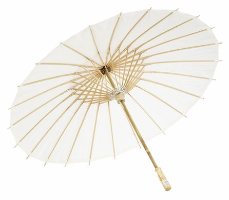BULK PACK (6) 32&quot; White Paper Parasol Umbrellas - PaperLanternStore.com - Paper Lanterns, Decor, Party Lights &amp; More
