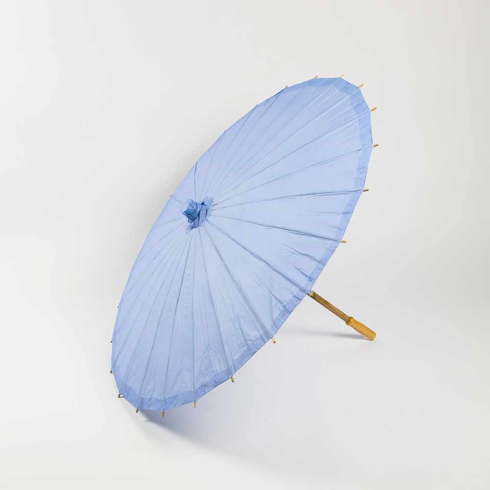 32&quot; Serenity Blue Paper Parasol Umbrella for Weddings and Parties - PaperLanternStore.com - Paper Lanterns, Decor, Party Lights &amp; More