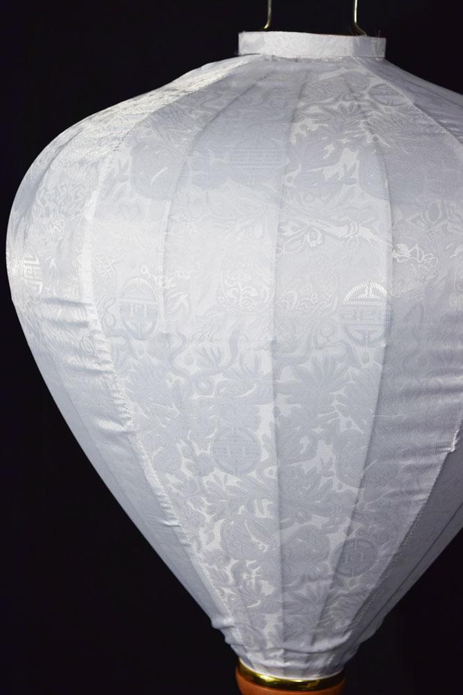 Medium White Vietnamese Silk Lantern, Garlic Umbrella Shaped - PaperLanternStore.com - Paper Lanterns, Decor, Party Lights &amp; More