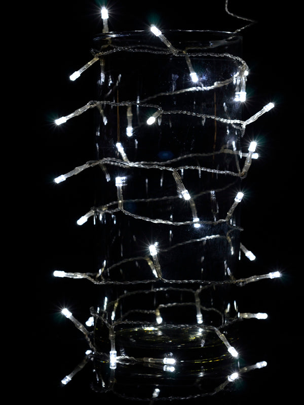 30 LED White Mini String Lights, 10.8 FT Clear Cord, Battery Operated Powered - PaperLanternStore.com - Paper Lanterns, Decor, Party Lights & More