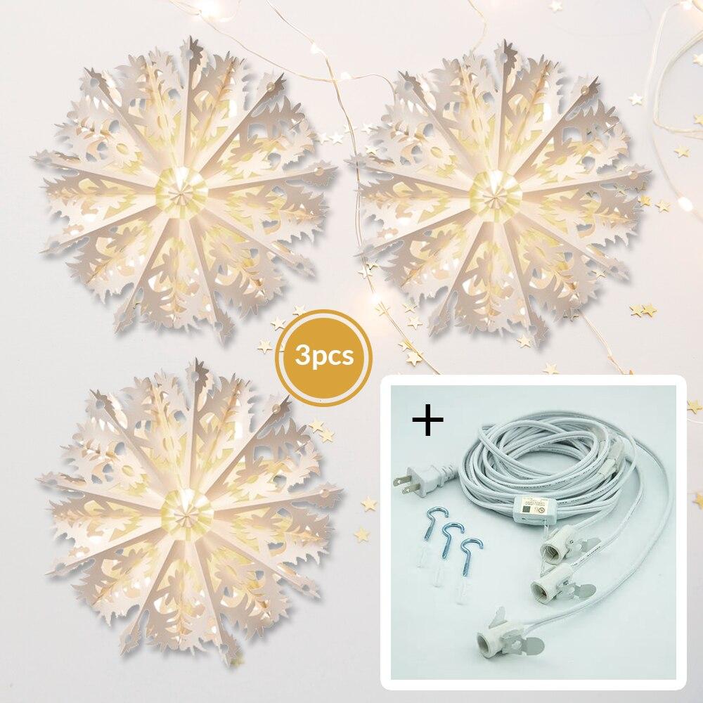 White Merletto Pizzelle Designer Paper Star Lanterns and Lighting - PaperLanternStore.com - Paper Lanterns, Decor, Party Lights &amp; More