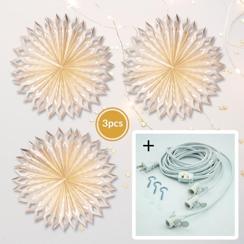 White Centrino Pizzelle Designer Paper Star Lanterns and Lighting - PaperLanternStore.com - Paper Lanterns, Decor, Party Lights &amp; More