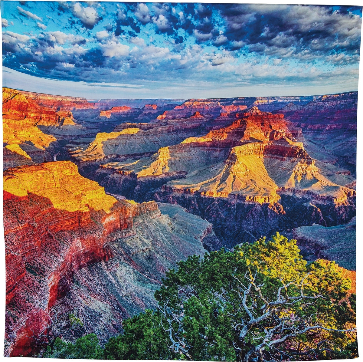 Grand Canyon Sunset Photo Tapestry and Hanging Wall Art (Extra Large, 4.8 x 4.8 Feet, 100% Cotton) - PaperLanternStore.com - Paper Lanterns, Decor, Party Lights &amp; More