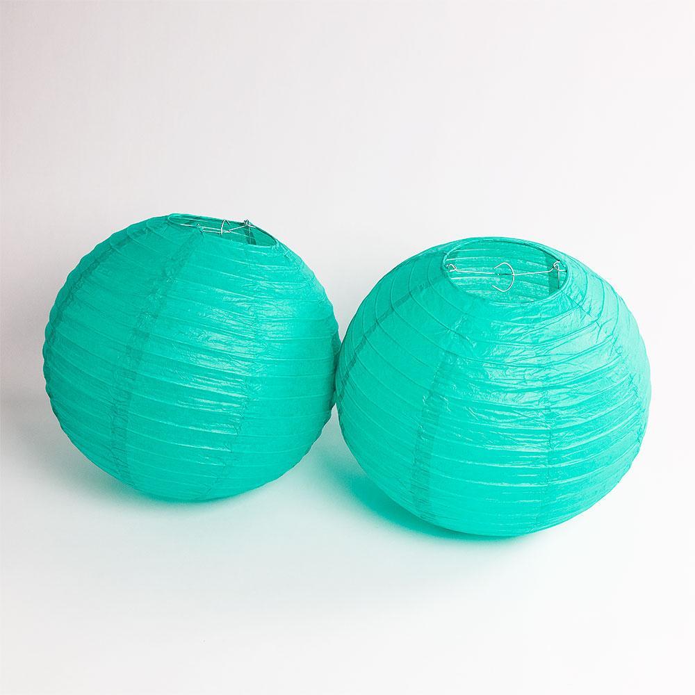 Jacksonville Pro Football Paper Lanterns 6pc Combo Tailgating Party Pack (Black/Teal)  - by PaperLanternStore.com - Paper Lanterns, Decor, Party Lights &amp; More