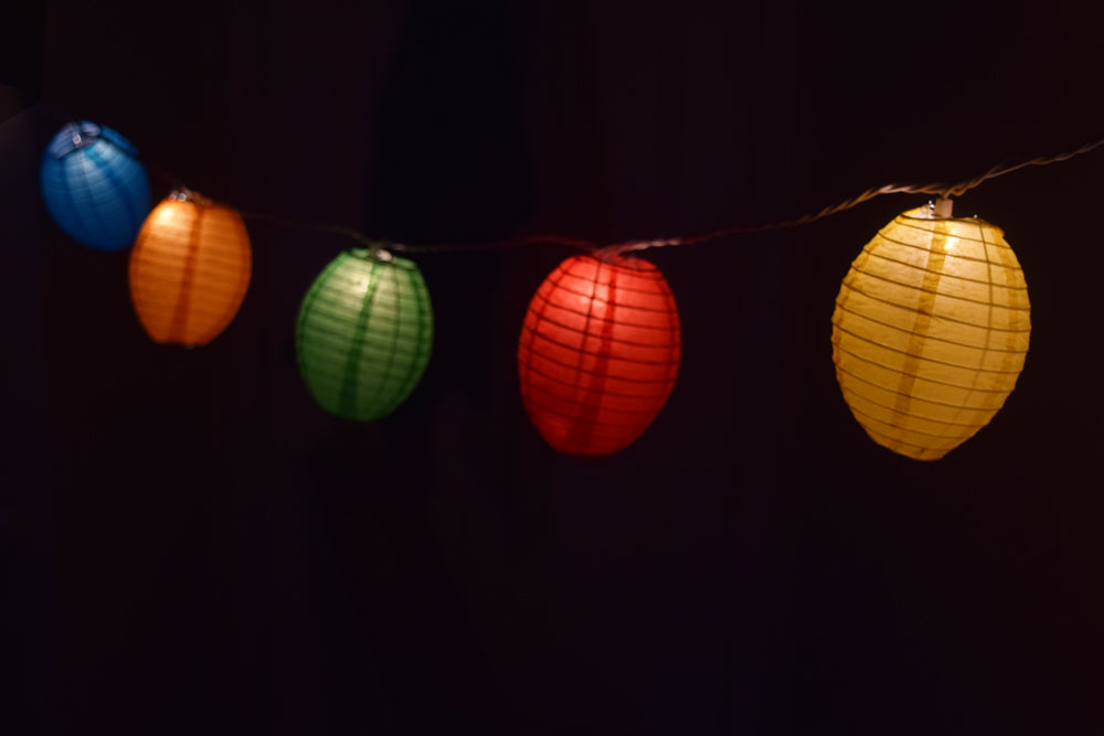 Multi-Color Kawaii Shaped Paper Lantern String String Lights (8FT, Expandable) (UL Listed) - PaperLanternStore.com - Paper Lanterns, Decor, Party Lights & More