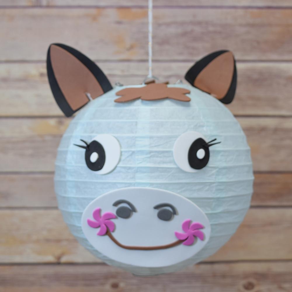 FACE ONLY - 8&quot; Paper Lantern Animal Face DIY Kit - Horse / Pony (Kid Craft Project) - PaperLanternStore.com - Paper Lanterns, Decor, Party Lights &amp; More