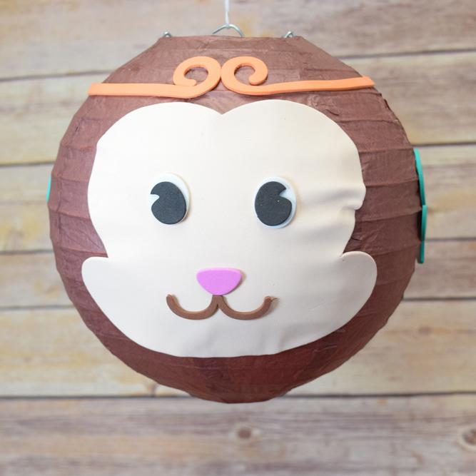 FACE ONLY - 8" Paper Lantern Animal Face DIY Kit - Monkey (Kid Craft Project) - PaperLanternStore.com - Paper Lanterns, Decor, Party Lights & More