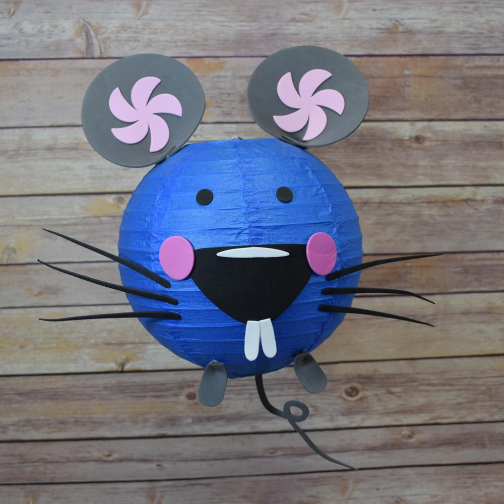 FACE ONLY - 8&quot; Paper Lantern Animal Face DIY Kit - Mouse (Kid Craft Project) - PaperLanternStore.com - Paper Lanterns, Decor, Party Lights &amp; More
