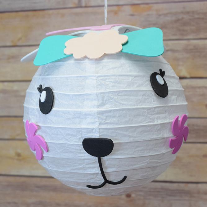 FACE ONLY - 8" Paper Lantern Animal Face DIY Kit - Rabbit / Bunny (Kid Craft Project) - PaperLanternStore.com - Paper Lanterns, Decor, Party Lights & More