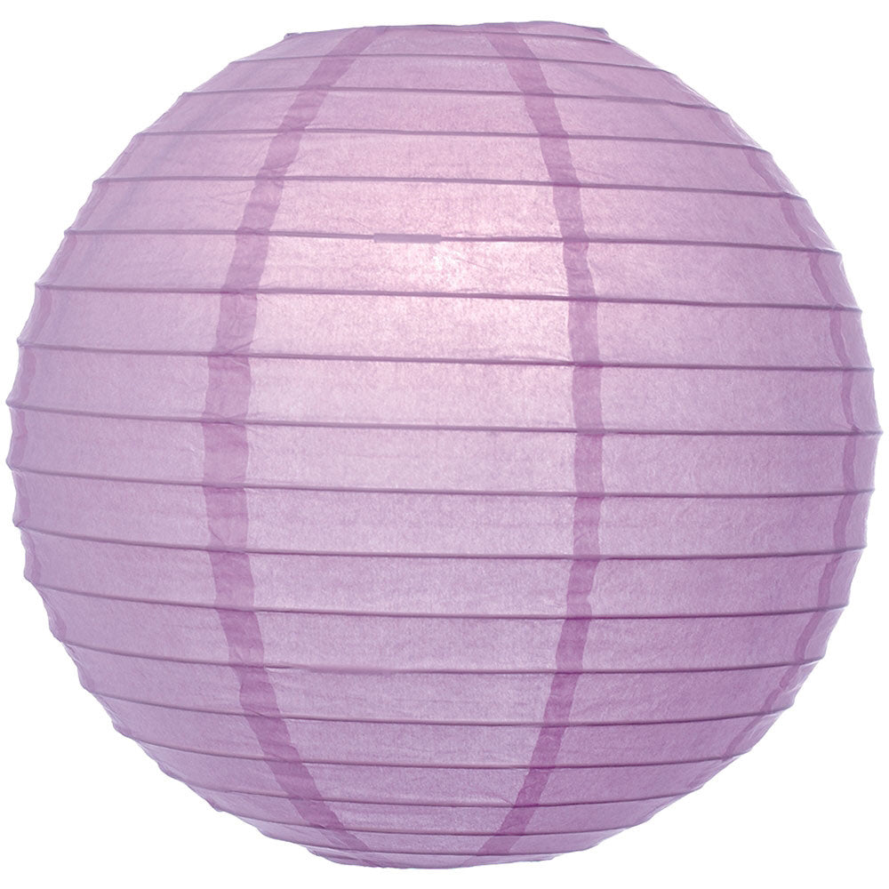 30&quot; Lilac Purple Jumbo Round Paper Lantern, Even Ribbing, Chinese Hanging Wedding &amp; Party Decoration - PaperLanternStore.com - Paper Lanterns, Decor, Party Lights &amp; More