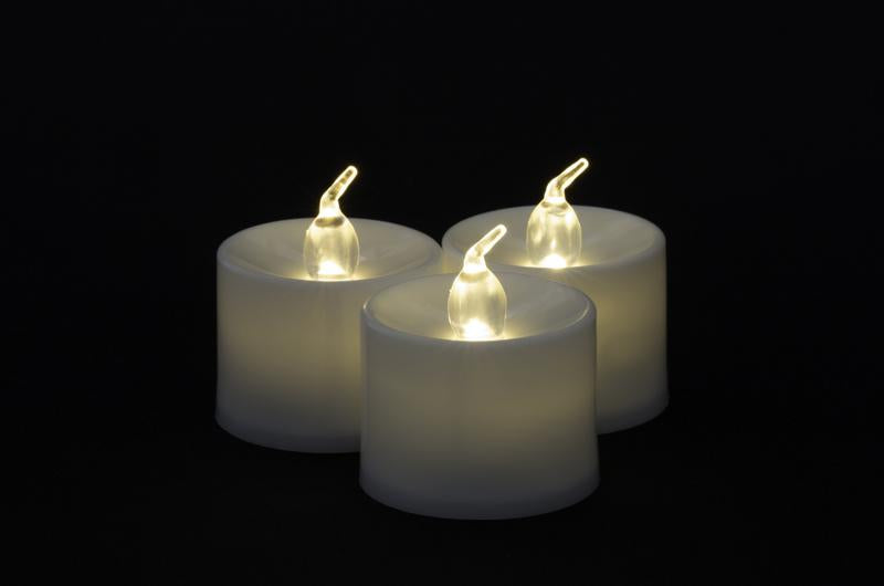 Large Warm White LED Battery Operated Flameless Candles (12 Pack) - PaperLanternStore.com - Paper Lanterns, Decor, Party Lights &amp; More