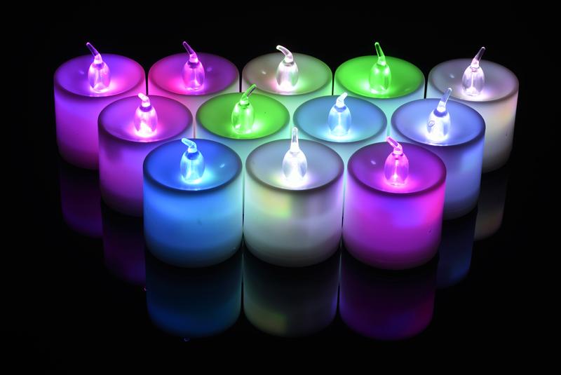 Color Changing Tea Lights Bulk Battery Operated Flameless Colored