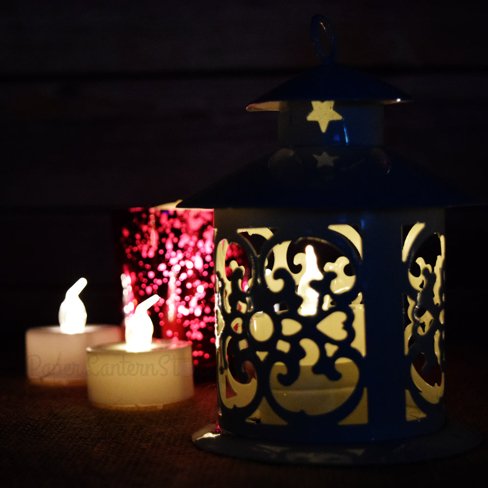 Lantern Decorative Candle Holders,Battery-Powered LED Candlestick