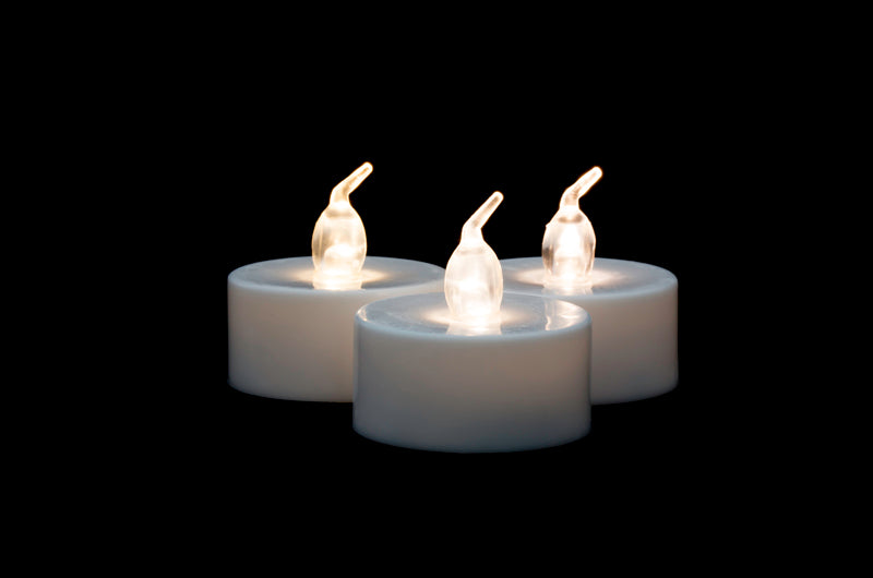 Battery Operated Flameless Fake Tea Candles Set of 12,Flickering