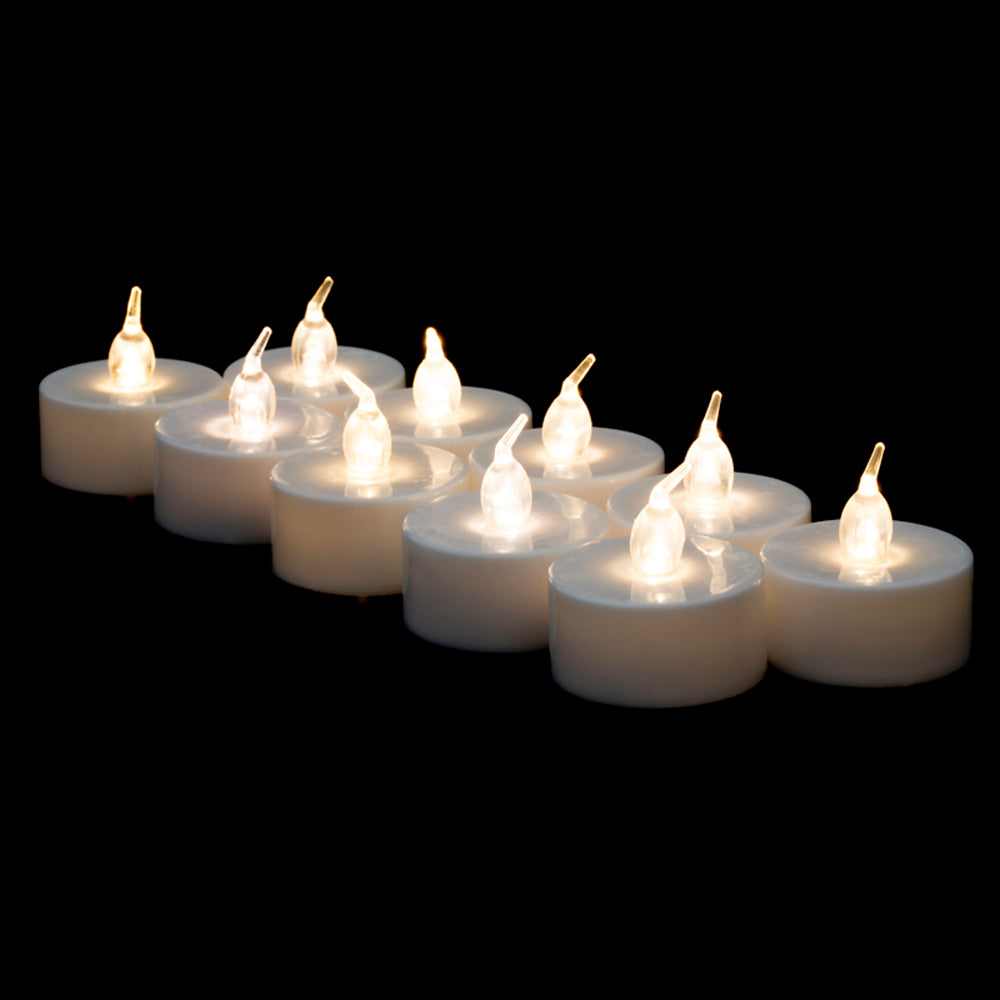 Battery Tea Lights Bulk, Flameless Flickering Tea Candles, Long