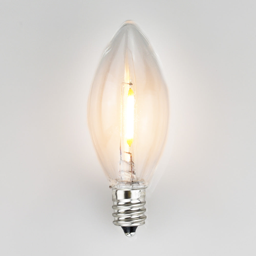 CORD + SHATTERPROOF BULB | White Weatherproof Outdoor Pendant Light Lamp Cord Combo Kit, E12 Base, Warm White Candelabra Bulb