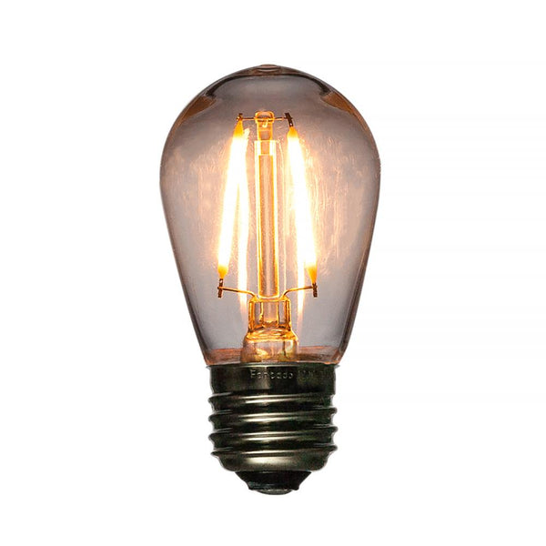 10-Pack Warm White LED Filament S14 Shatterproof Light Bulb, Dimmable, 2W,  E26 Medium Base