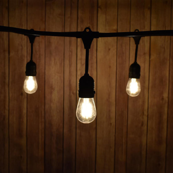 25-Pack Warm White LED Filament S14 Shatterproof Light Bulb, Dimmable, 2W,  E26 Medium Base