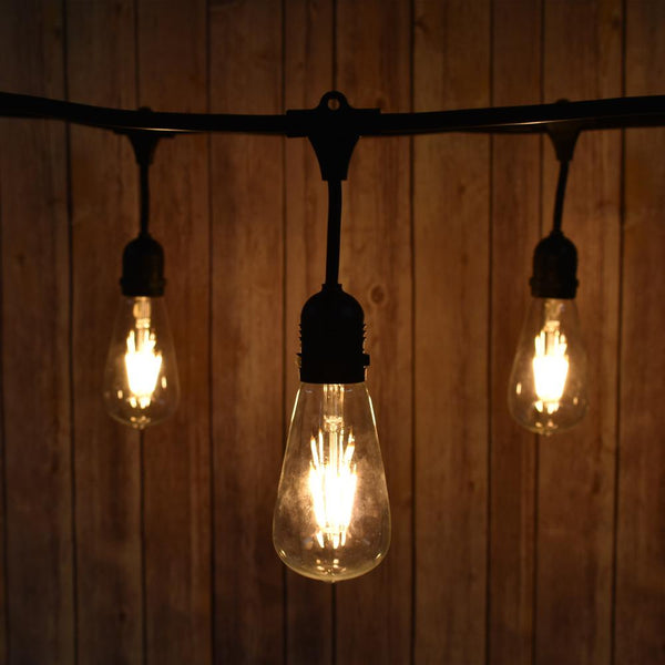 10-Pack LED Filament ST64 Shatterproof Light Bulb, Dimmable, 2W,  E26 Medium Base