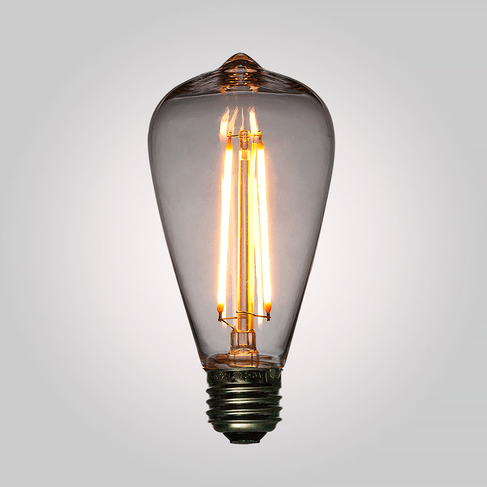 CORD + Shatterproof Bulb | Black Pendant Light Lamp Cord Combo Kit, Switch, ST64 Warm White Bulb
