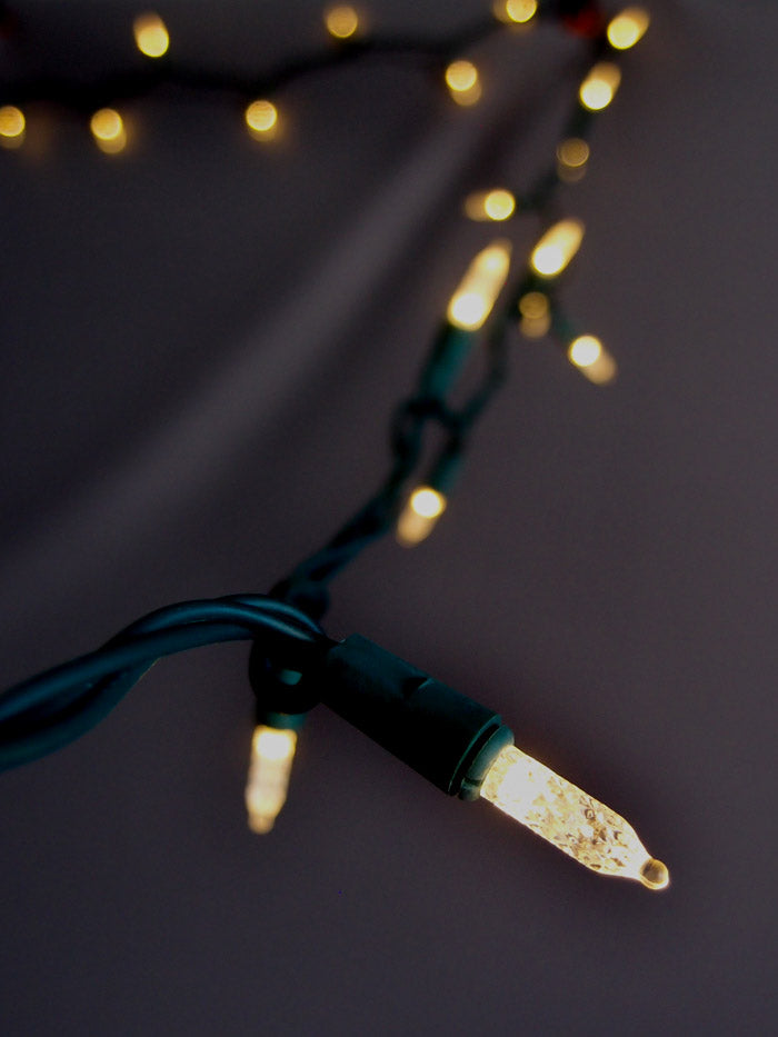 70 Outdoor Warm White LED M6 Mini String Lights, 23.6 FT Green Cord, Weatherproof, Expandable - PaperLanternStore.com - Paper Lanterns, Decor, Party Lights &amp; More