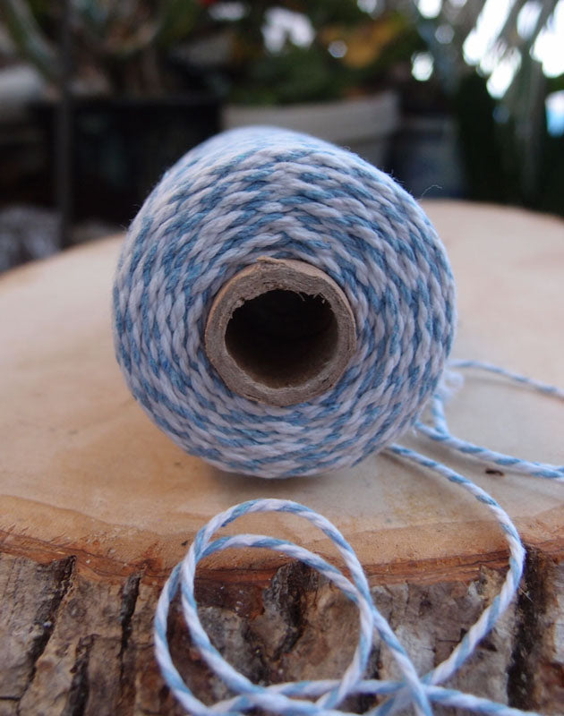Quasimoon Light Blue Bakers Twine Decorative Craft String (110 Yards) by PaperLanternStore