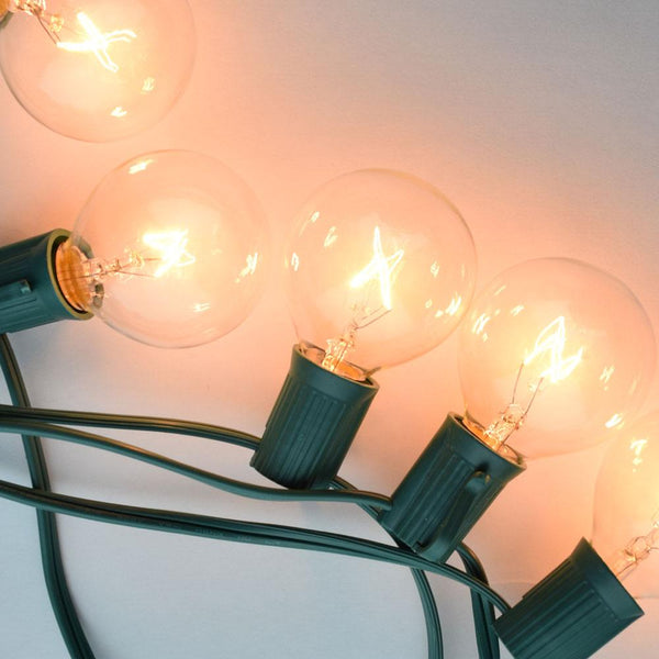 SINGLE Clear 7-Watt Incandescent G50 Globe Light Bulb, E17 Intermediate Base - PaperLanternStore.com - Paper Lanterns, Decor, Party Lights & More