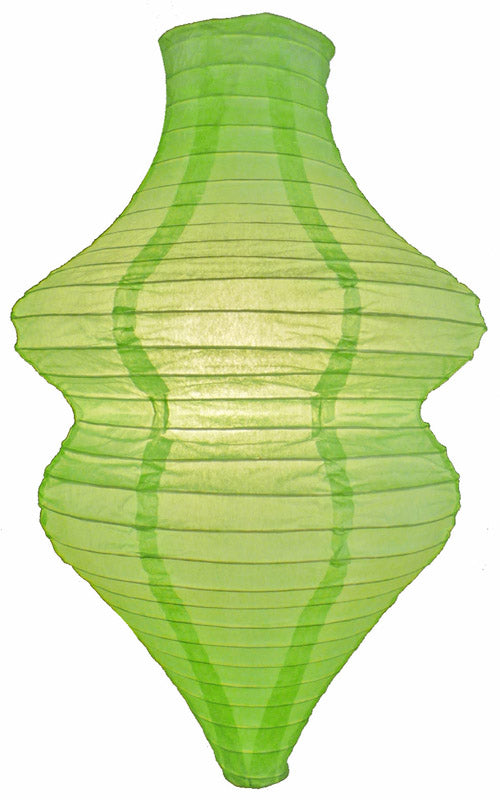 Light Lime Beehive Unique Shaped Paper Lantern, 10-inch x 14-inch - PaperLanternStore.com - Paper Lanterns, Decor, Party Lights &amp; More