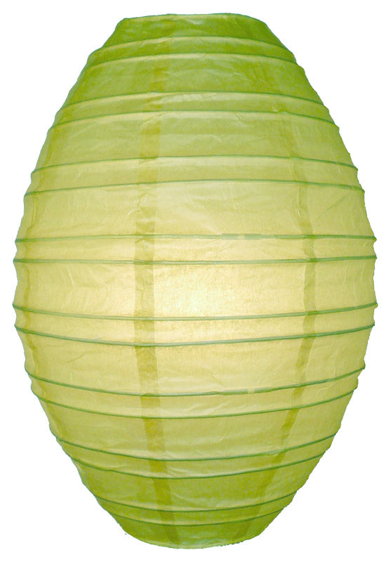 Light Lime Kawaii Unique Oval Egg Shaped Paper Lantern, 10-inch x 14-inch - PaperLanternStore.com - Paper Lanterns, Decor, Party Lights & More