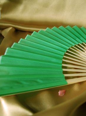 9&quot; Light Lime Green Silk Hand Fans for Weddings (10 PACK)