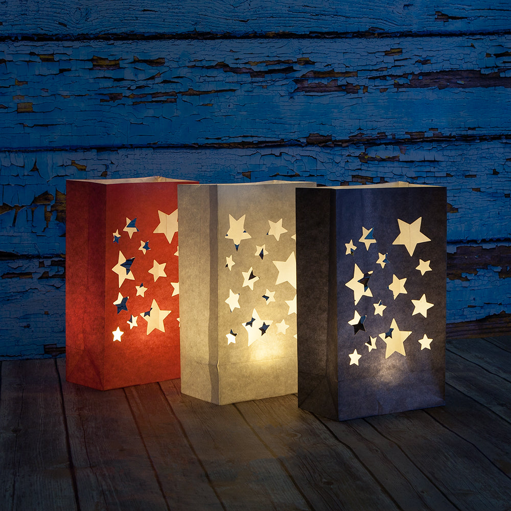 Fantado MoonBright™ BULK PACK (10) 6-LED Luminary / Luminaria Bag Lights, Warm White (Battery Powered) - PaperLanternStore.com - Paper Lanterns, Decor, Party Lights &amp; More