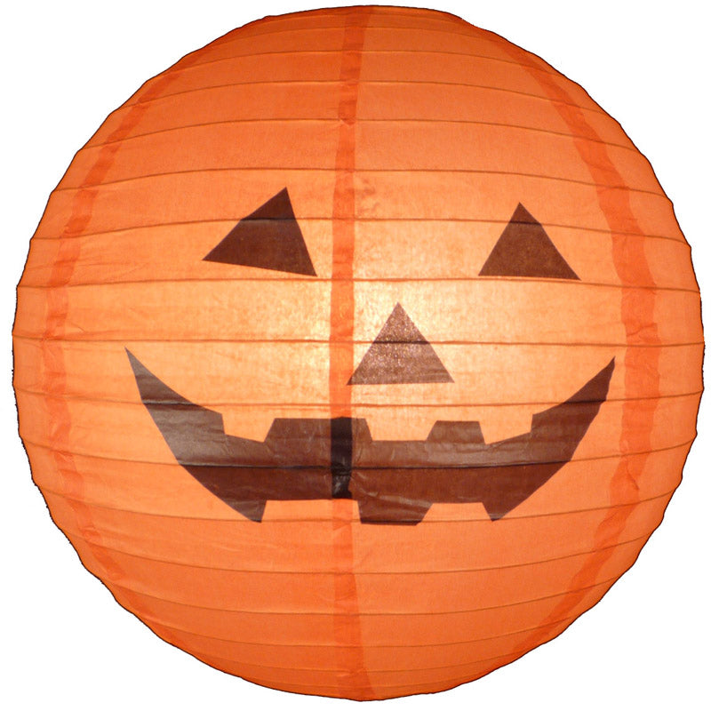 16&quot; Happy Jack-O-Lantern Paper Lantern - PaperLanternStore.com - Paper Lanterns, Decor, Party Lights &amp; More