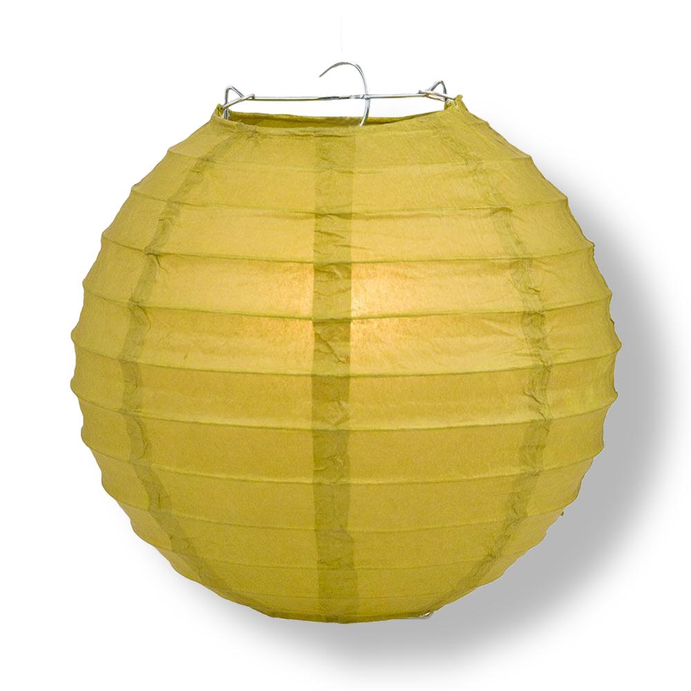 30" Pear Jumbo Round Paper Lantern, Even Ribbing, Chinese Hanging Wedding & Party Decoration