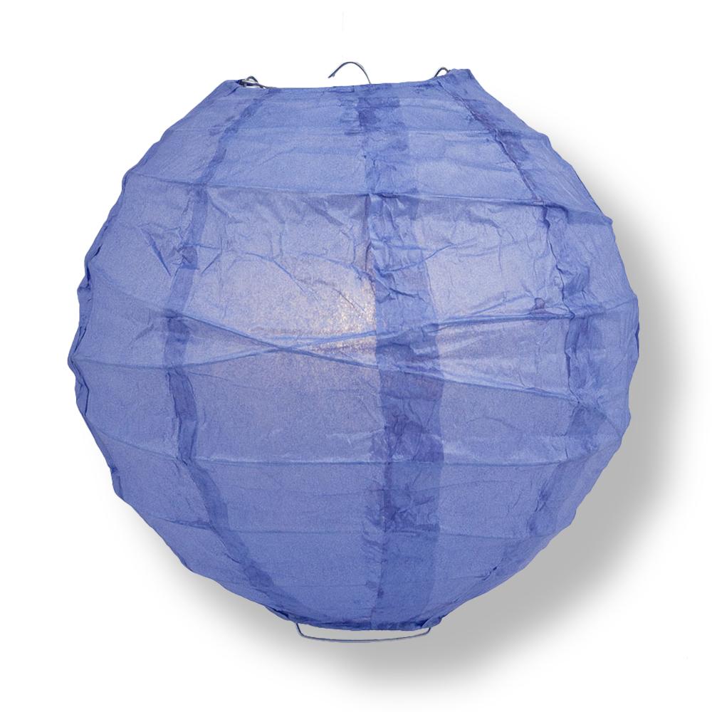 8&quot; Astra Blue / Very Periwinkle Round Paper Lantern, Crisscross Ribbing, Chinese Hanging Wedding &amp; Party Decoration - PaperLanternStore.com - Paper Lanterns, Decor, Party Lights &amp; More