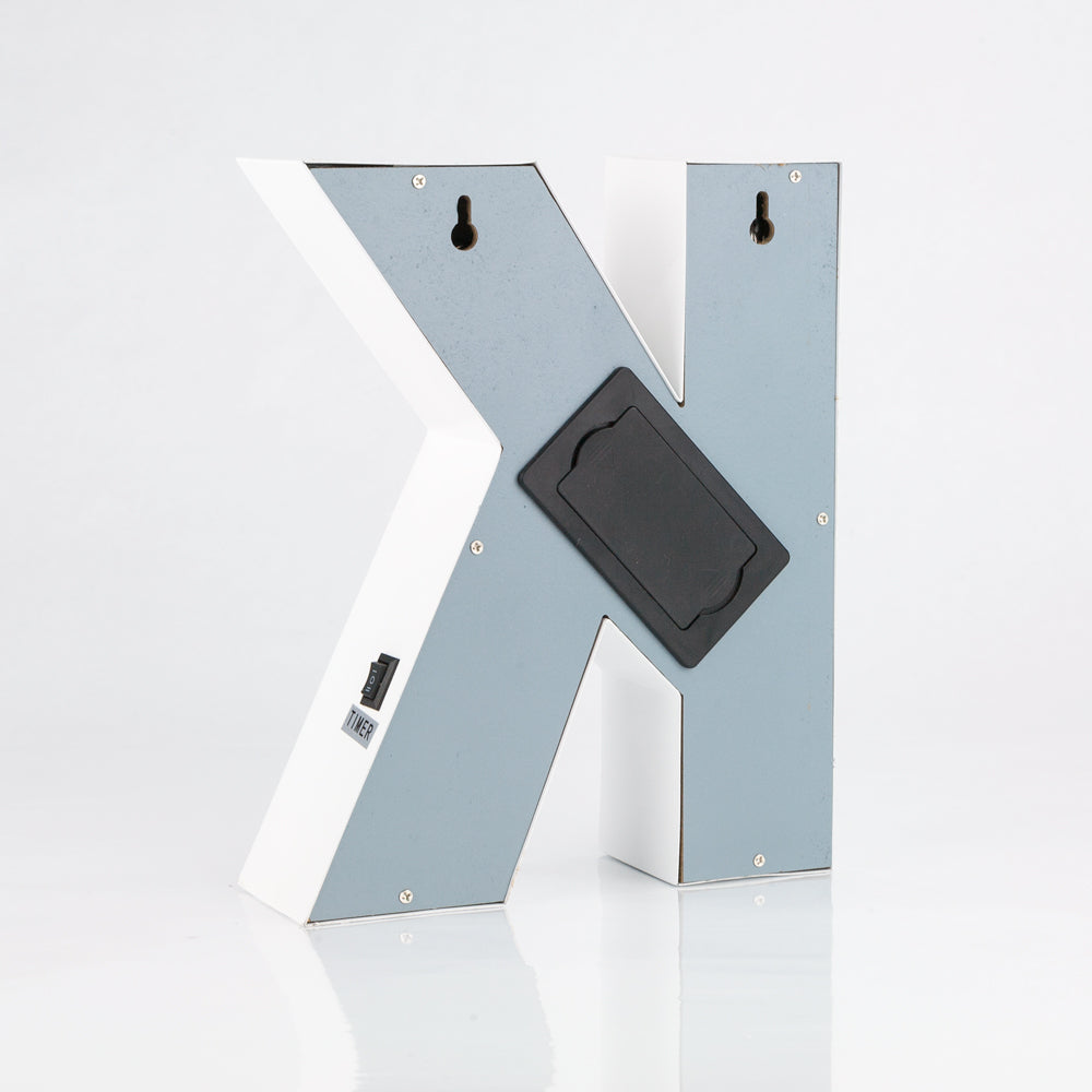 White Marquee Light Letter 'K' LED Metal Sign (8 Inch, Battery Operated ...